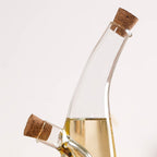 Droplet Style Two In One Balsamic Vinegar Oil Glass Bottle