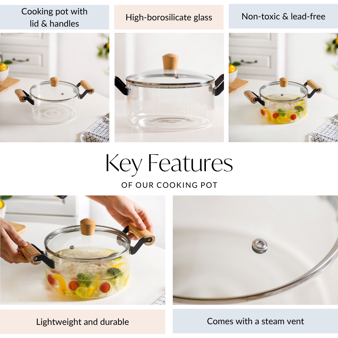 Borosilicate Glass Simmer Pot 2500ml