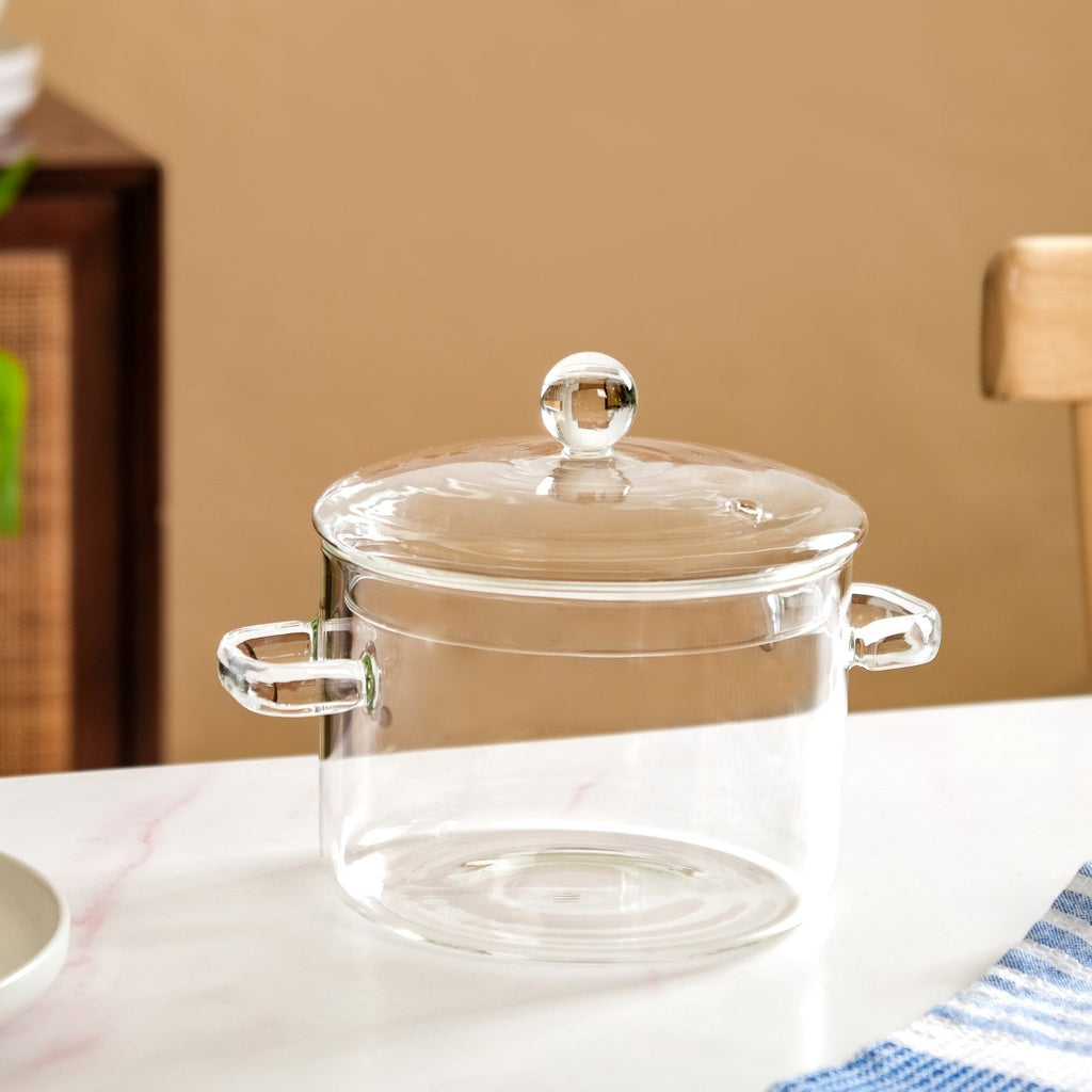 Borosilicate Glass Stovetop Cooking Pot 1650ml