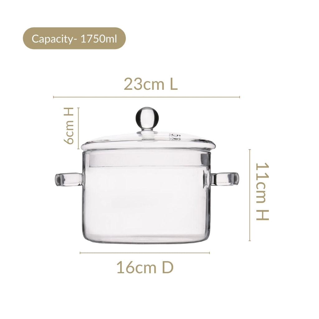 Glass Cooking Pot 1750ml