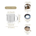 Borosilicate Glass Oil Pot With Strainer 1000ml