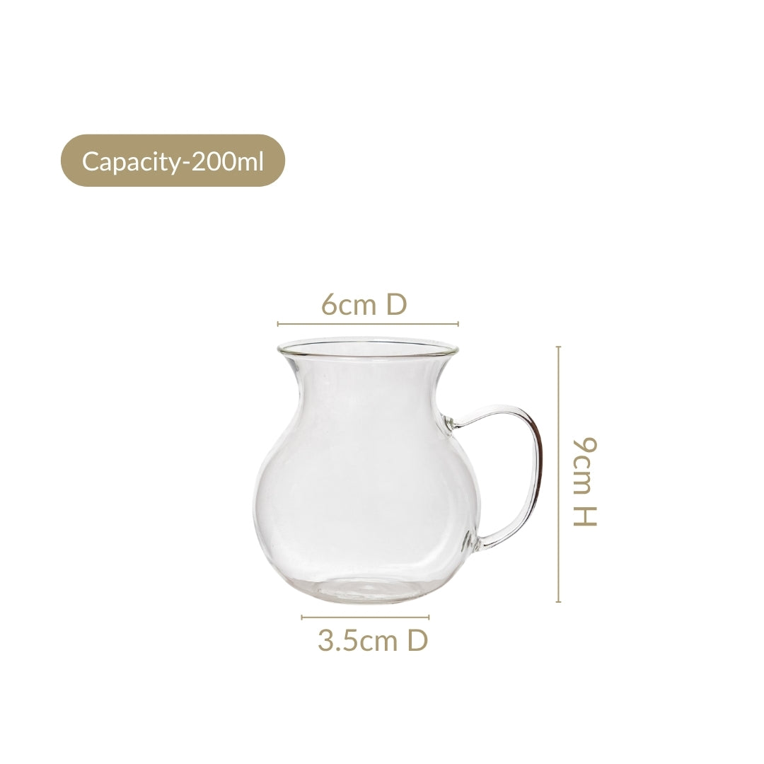 Borosilicate Milk And Creamer Pots Set Of 6 200ml
