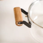 Borosilicate Stovetop Pot With Wooden Handle Large 4500ml