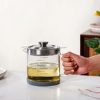 Borosilicate Glass Oil Pot With Strainer 1000ml