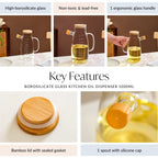 Borosilicate Glass Kitchen Oil Dispenser 1000ml