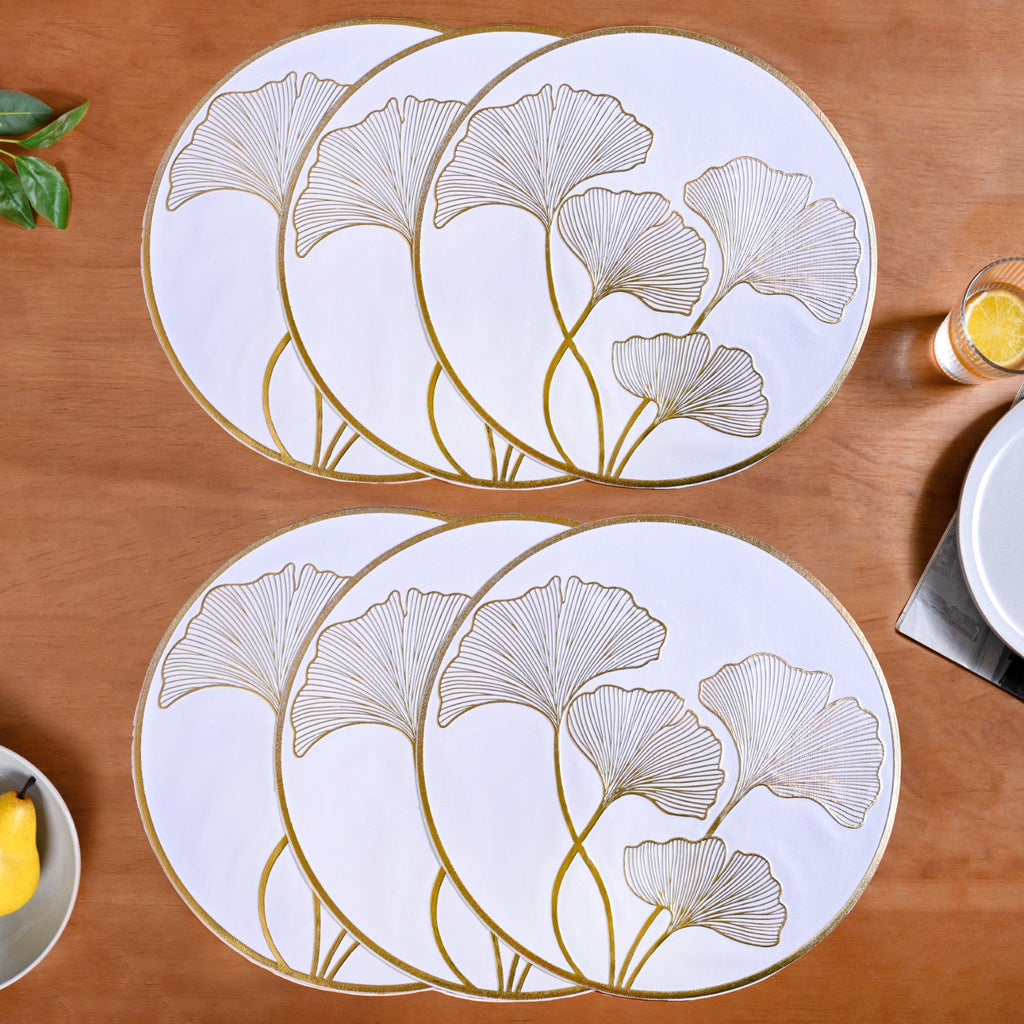 Botanical Gold Placemats Set Of 6