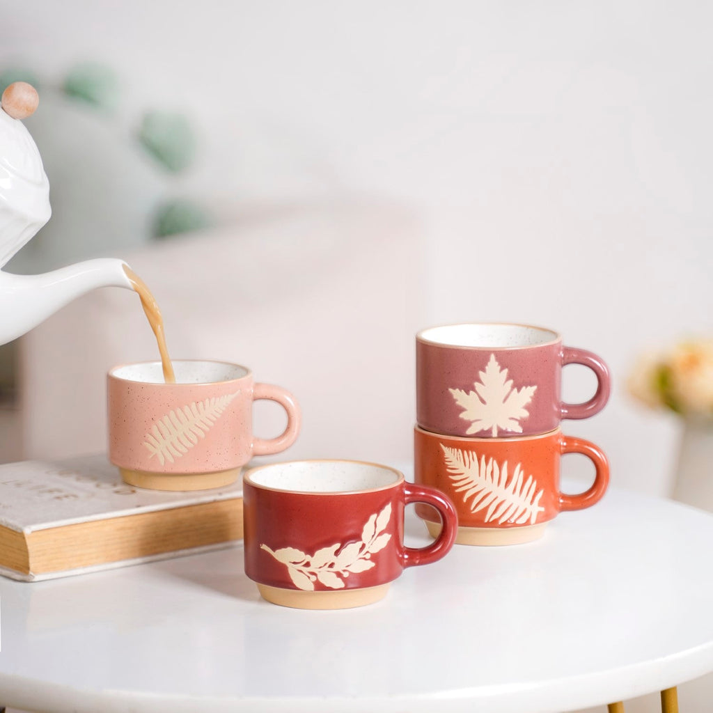 Botanical Stackable Cup Set Of 4 Autumn Edition 145ml