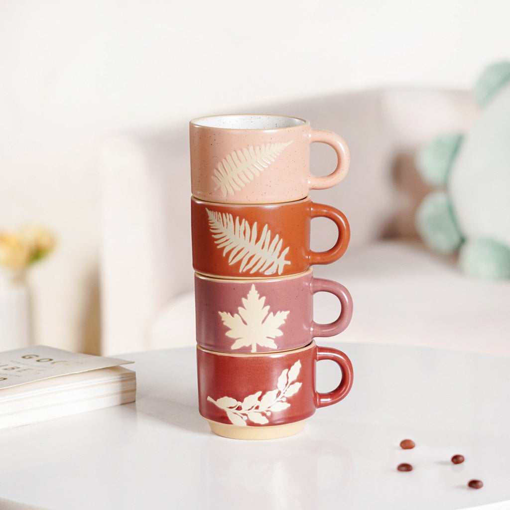 Botanical Stackable Cup Set Of 4 Autumn Edition 145ml