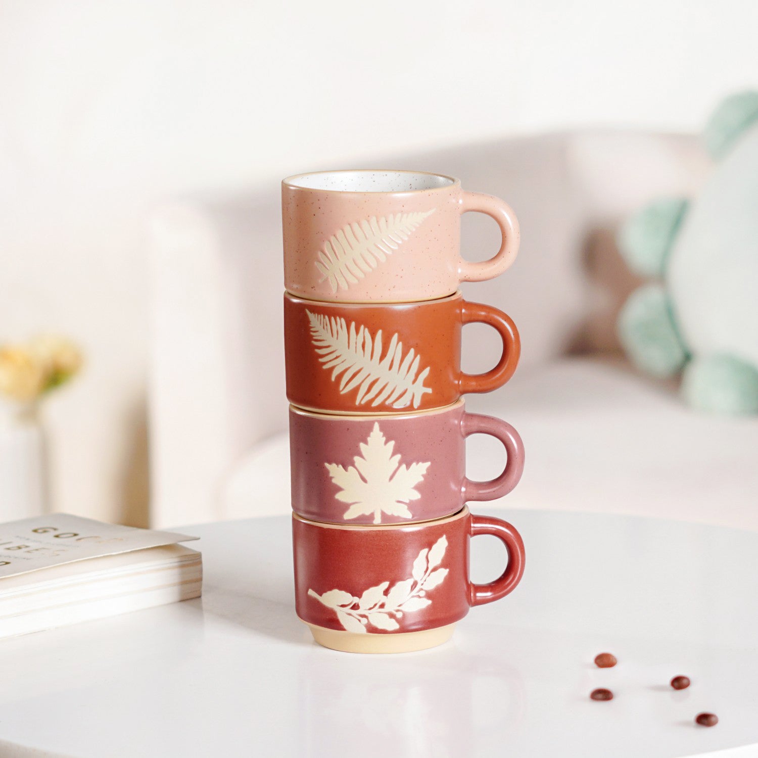 Botanical Stackable Cup Set Of 4 Autumn Edition 145ml