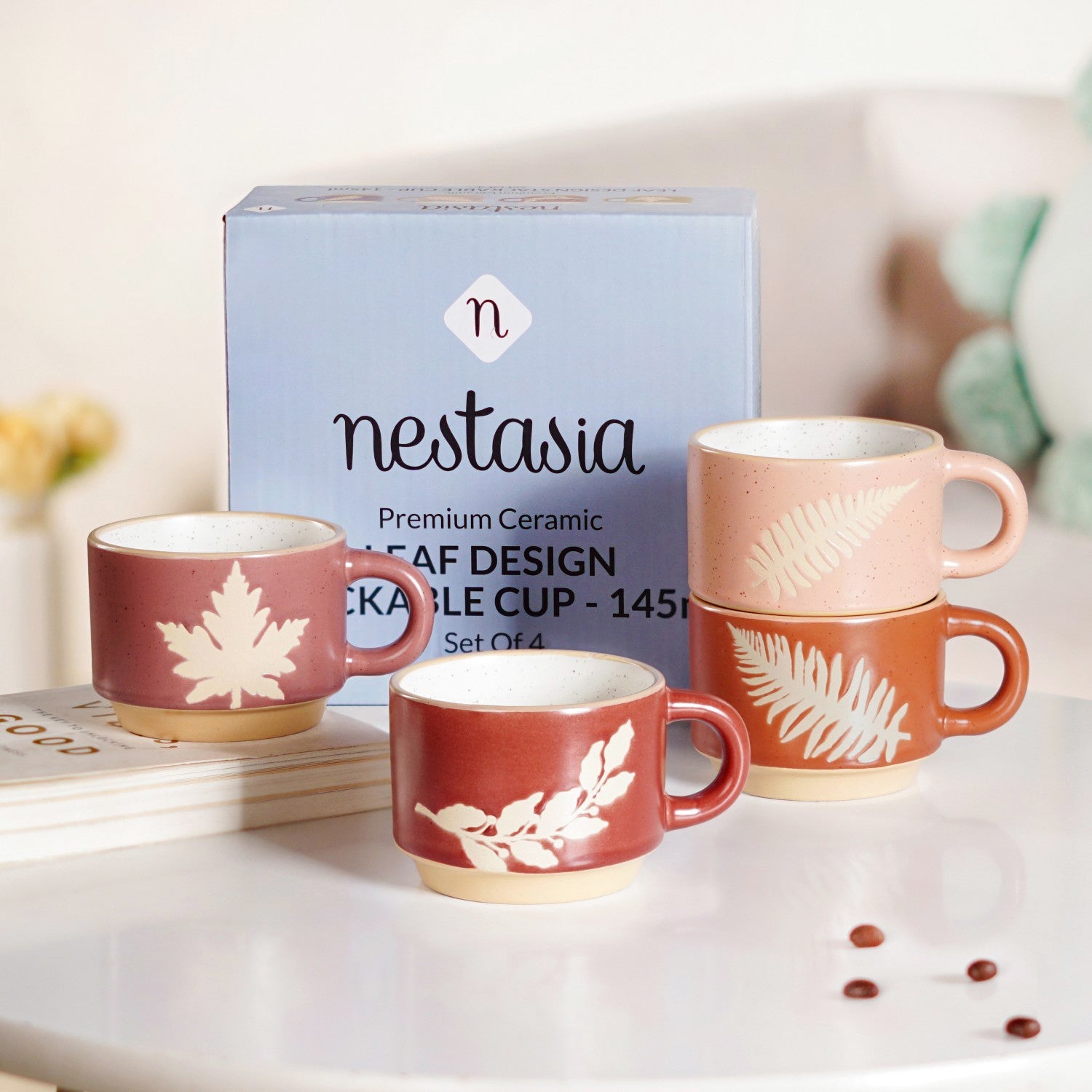 Botanical Stackable Cup Set Of 4 Autumn Edition 145ml