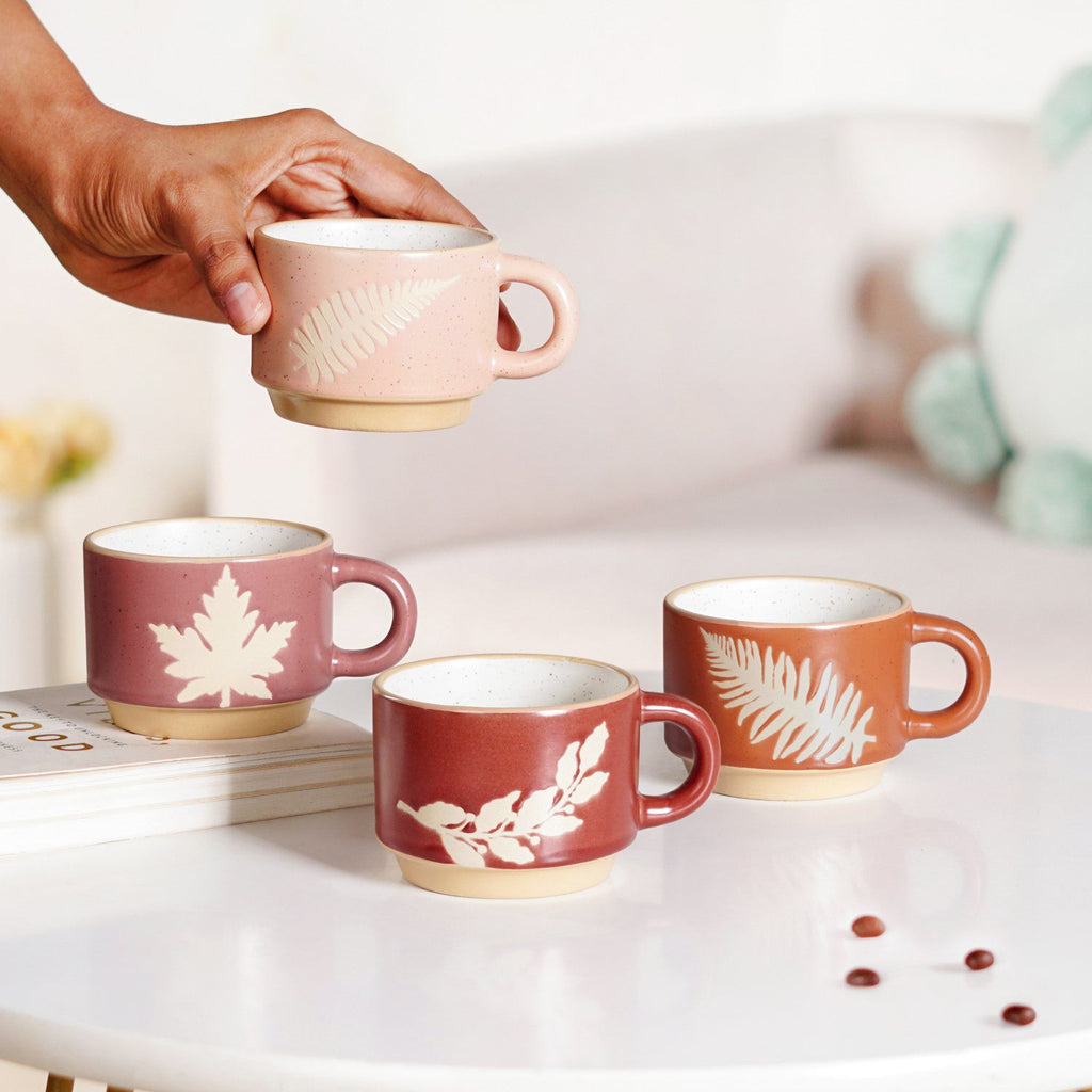 Botanical Stackable Cup Set Of 4 Autumn Edition 145ml