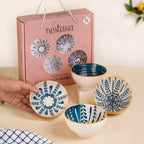 Botanical Mediterranean Bowl Set Of 4 300ml