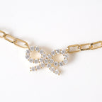 Bow Charm Gold Chain Necklace