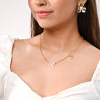 Bow Charm Gold Chain Necklace
