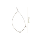 Bow Charm Silver Chain Necklace