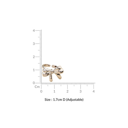Bow Silver Statement Ring