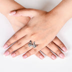 Bow Silver Statement Ring