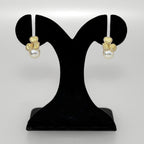 Bowed Pearl Drop Earrings White