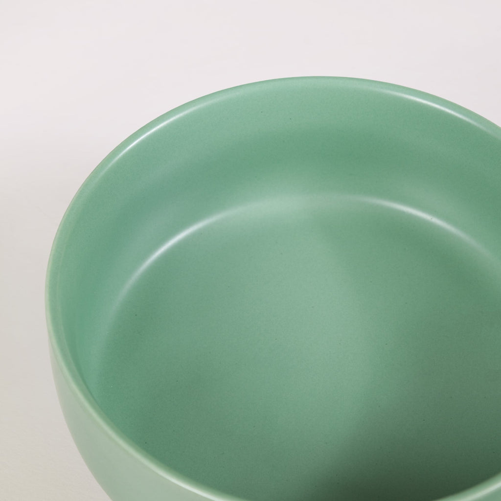 Ceramic Baking Bowl With Handle Sage Green 700ml