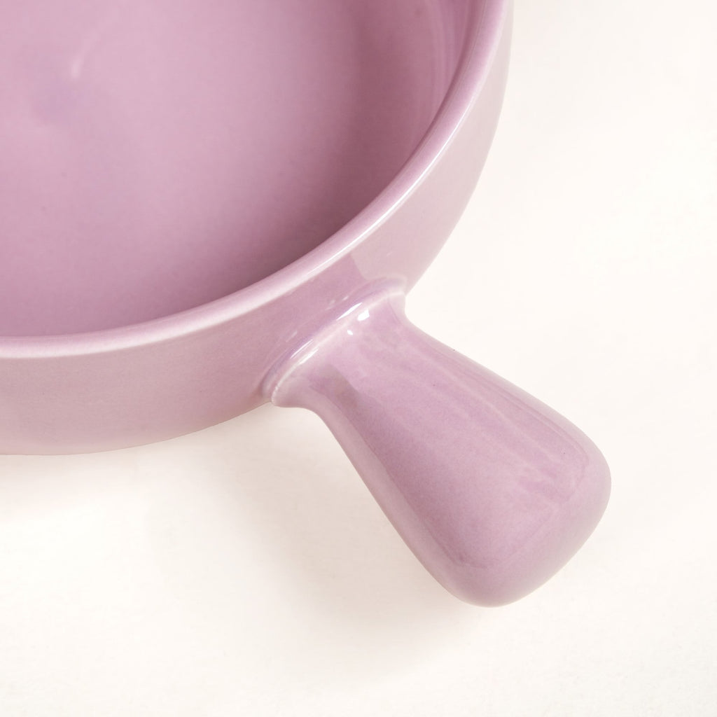 Purple Ceramic Bowl With Handle 700ml