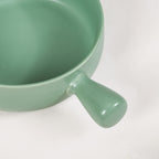 Ceramic Baking Bowl With Handle Sage Green 700ml