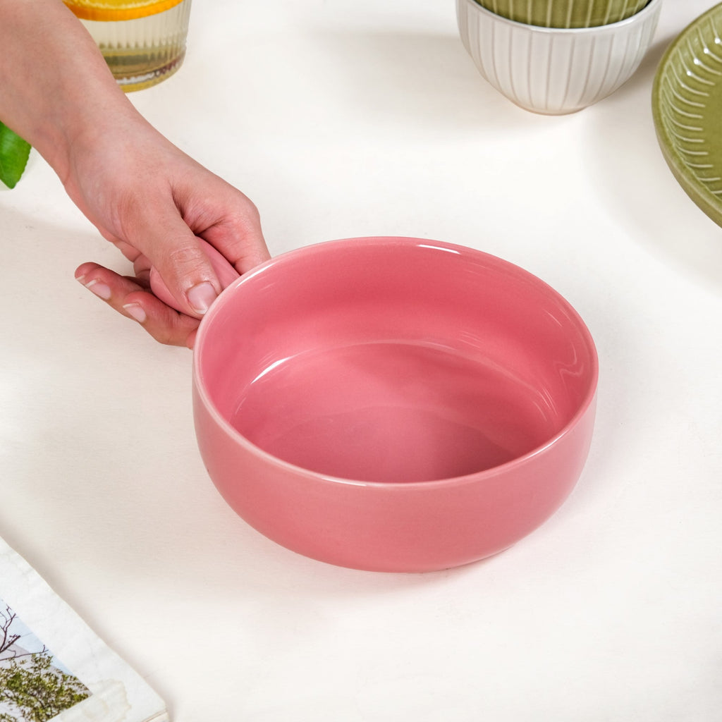 Bowl With Handle Pink 700ml