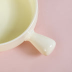 Pastel Yellow Bowl With Handle For Baking And Serving 700ml