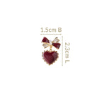 Bows And Hearts Drop Earrings