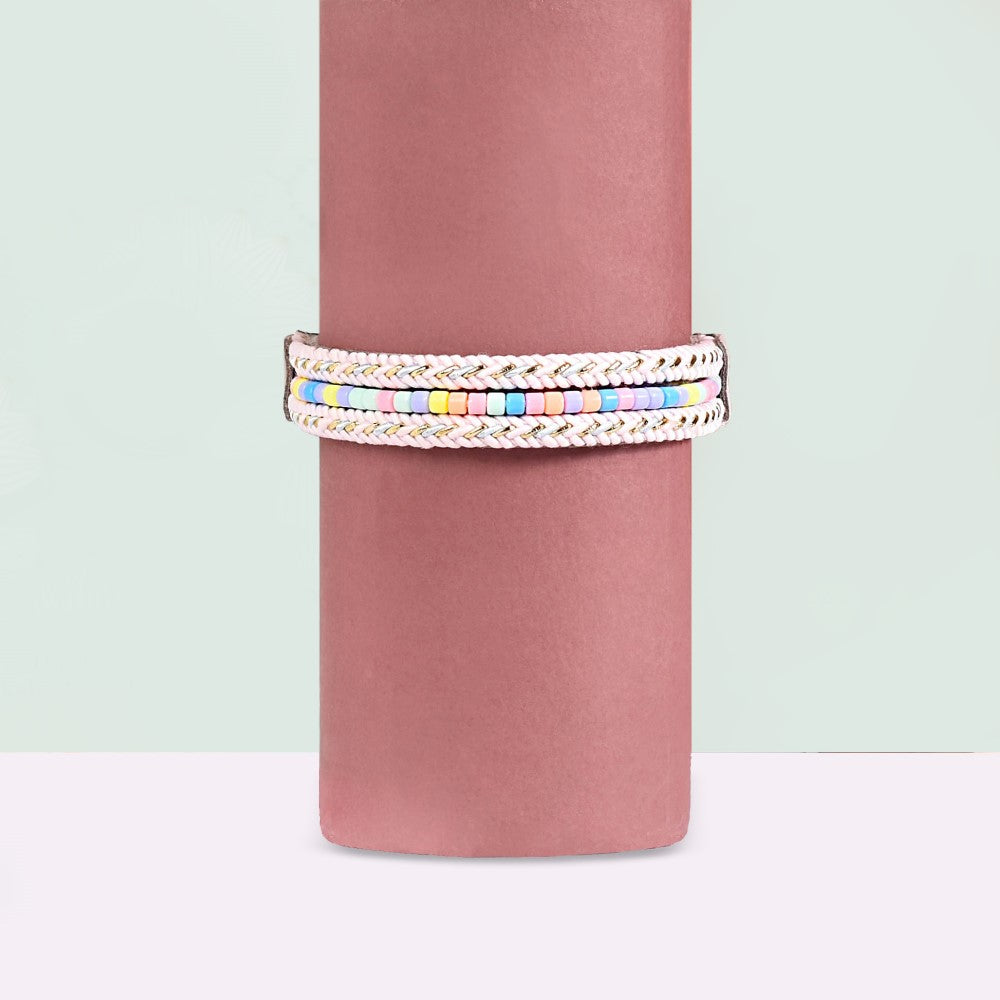 Beaded And Braided Adjustable Bracelet