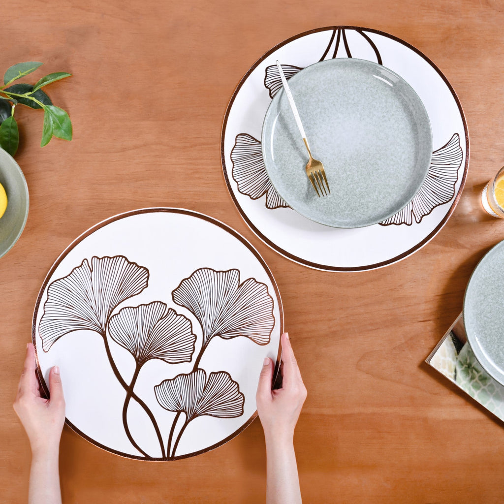 Bronze Ginkgo Table Mats Set Of 6