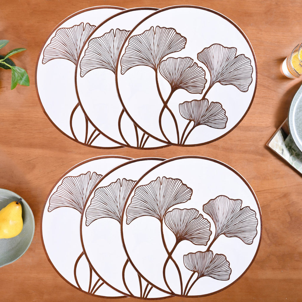 Bronze Ginkgo Table Mats Set Of 6