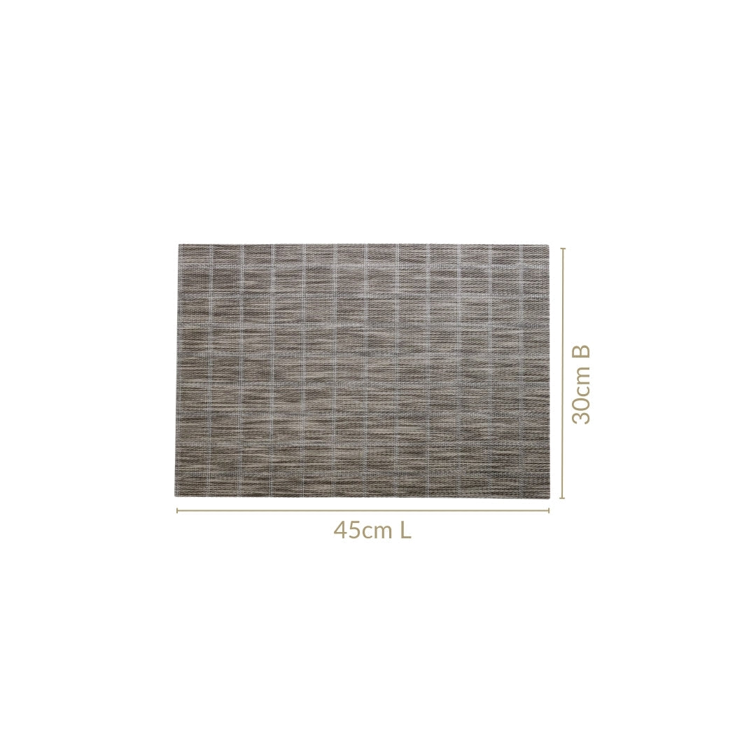 Brown Novelty Checks Placemat Set Of 6