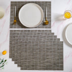Brown Novelty Checks Placemat Set Of 6