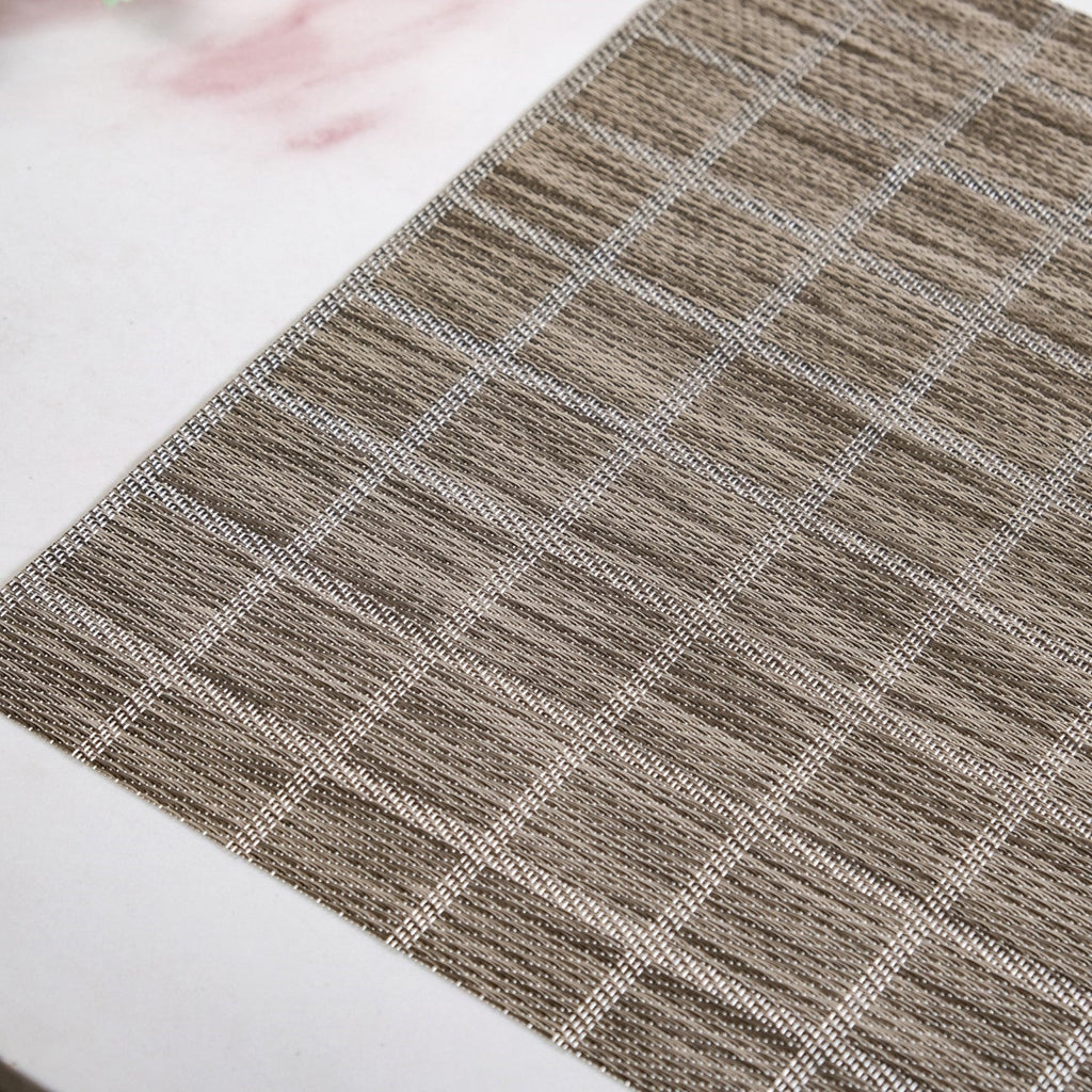 Brown Novelty Checks Placemat Set Of 6