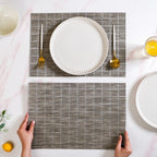 Brown Novelty Checks Placemat Set Of 6