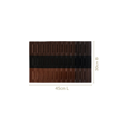 Brown Textured Mat Set Of 6