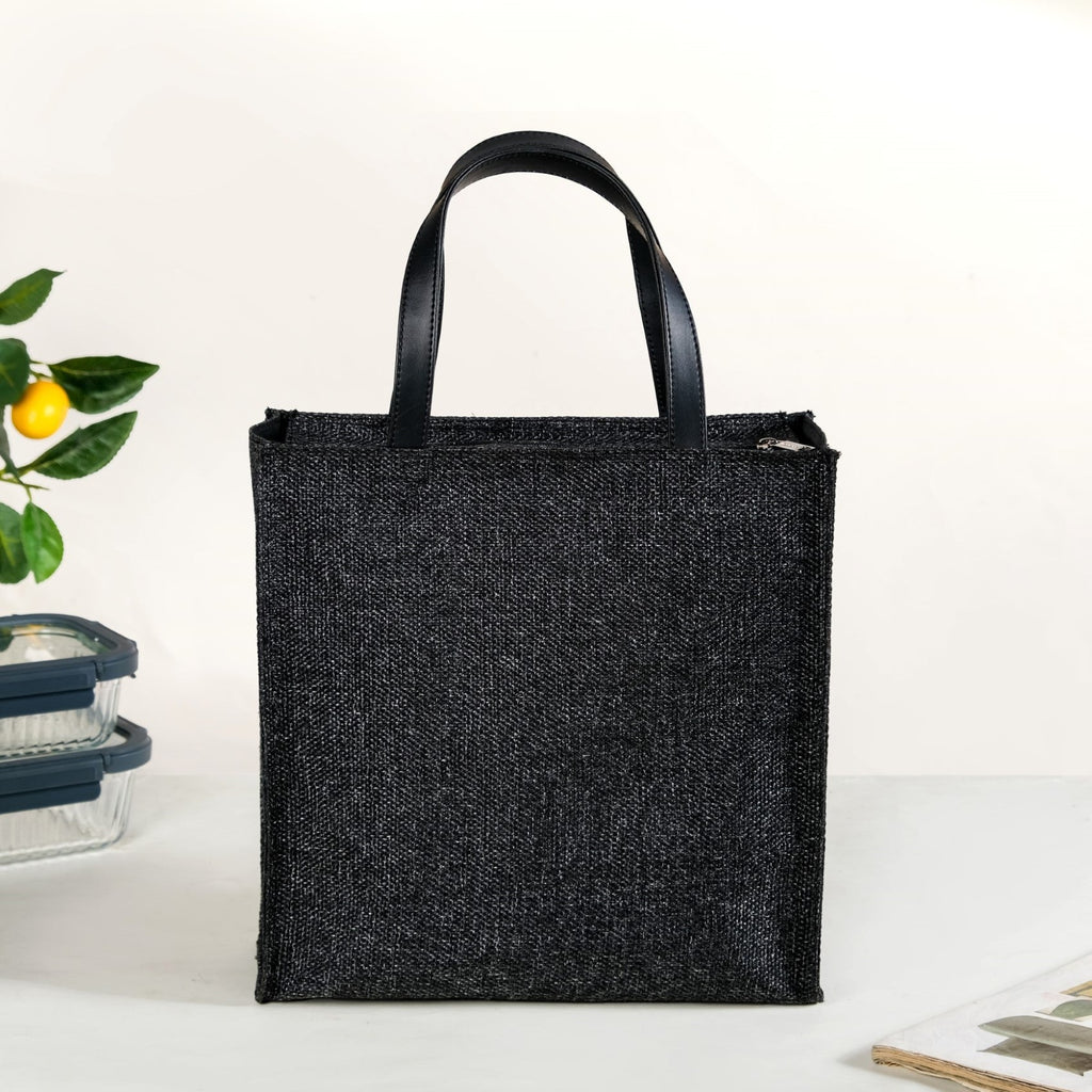 Office Lunch Bag Brown Vegan Leather
