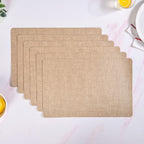 Rectangle Brown Table Mat Set Of 6