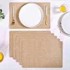 Rectangle Brown Table Mat Set Of 6