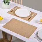 Rectangle Brown Table Mat Set Of 6
