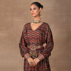 Burgundy Kaftan Set  | MURAQQA