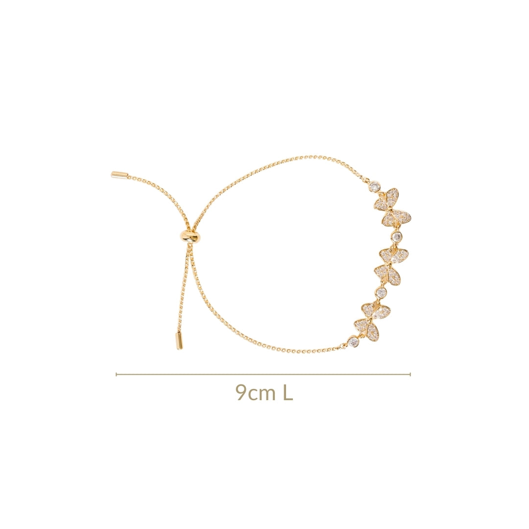 Butterfly Charm Gold Bracelet