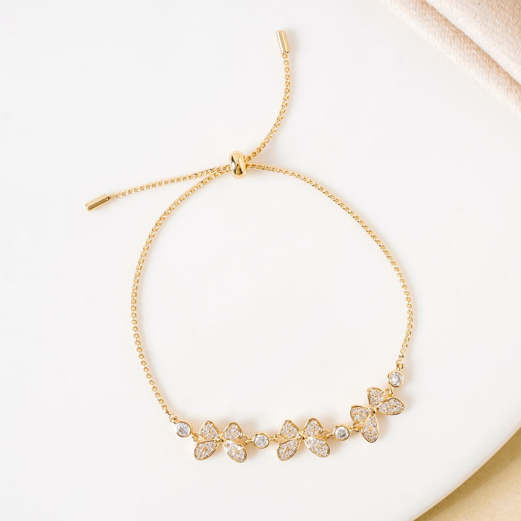 Butterfly Charm Gold Bracelet