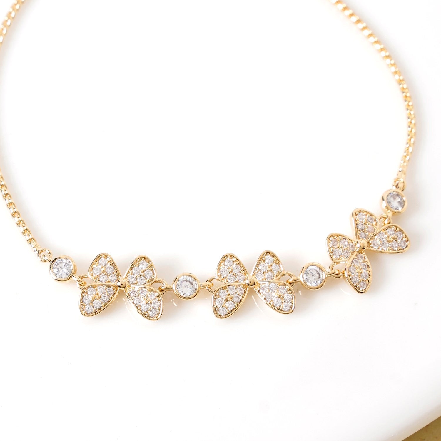 Butterfly Charm Gold Bracelet