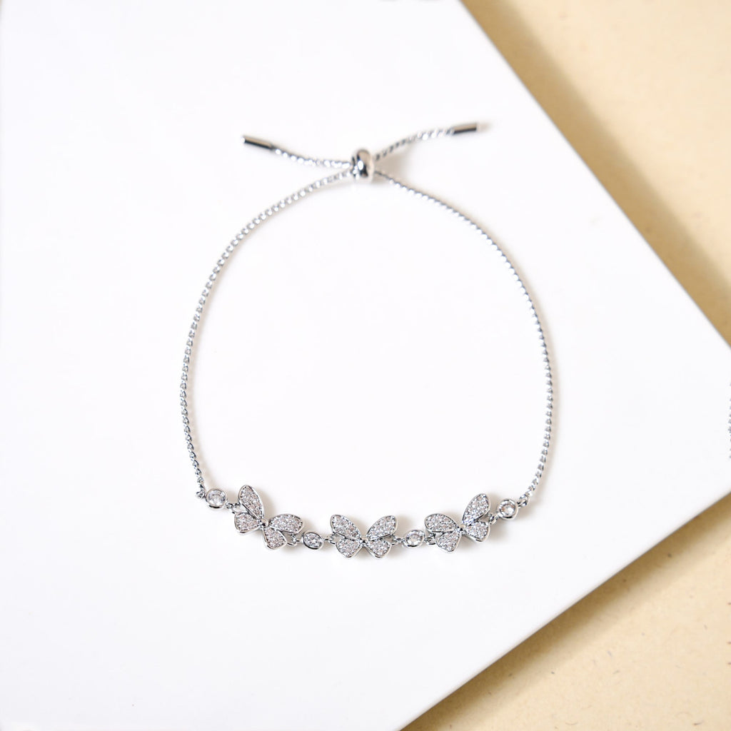Butterfly Charm Silver Bracelet
