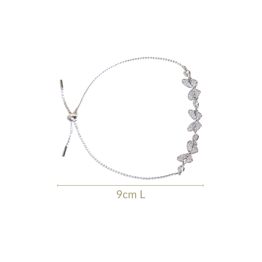 Butterfly Charm Silver Bracelet