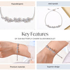 Butterfly Charm Silver Bracelet
