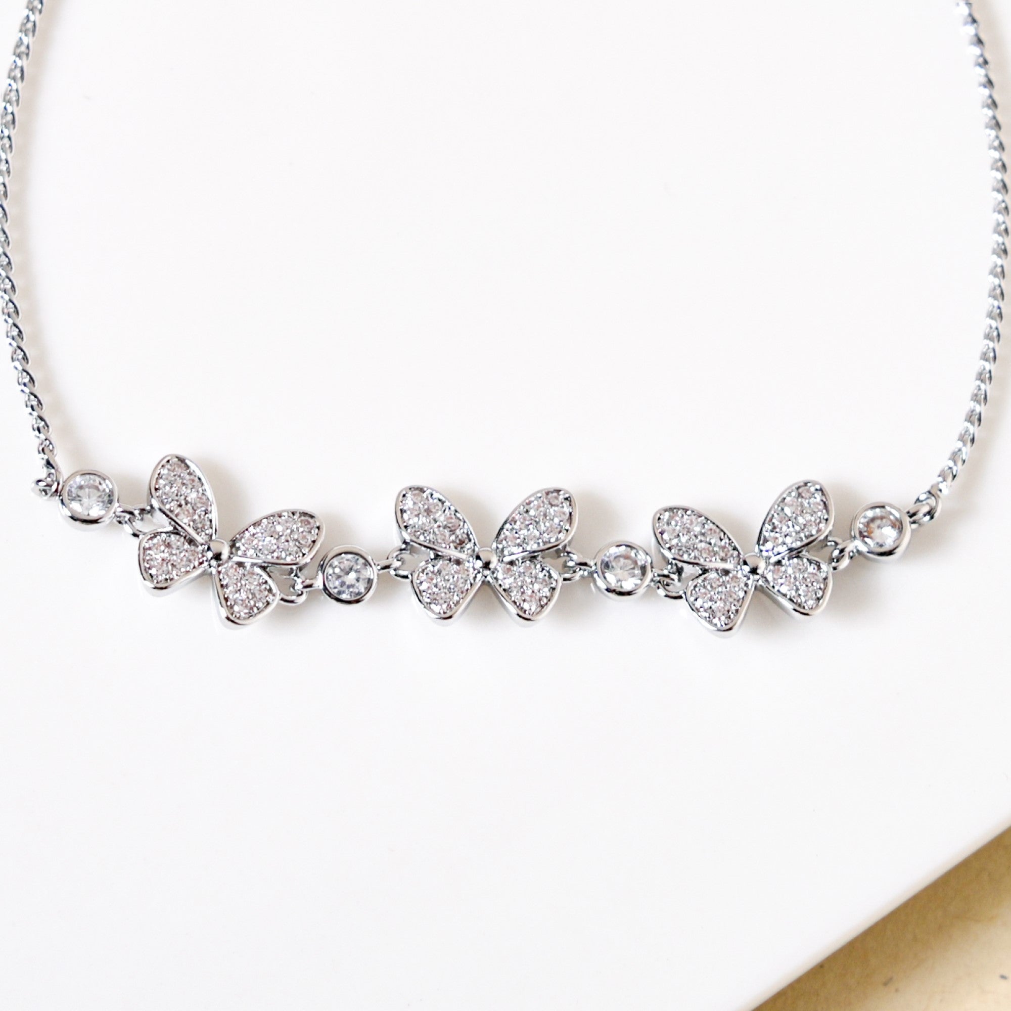 Butterfly Charm Silver Bracelet