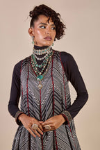 Chevron - Black Anarkali Set | CHHĒ