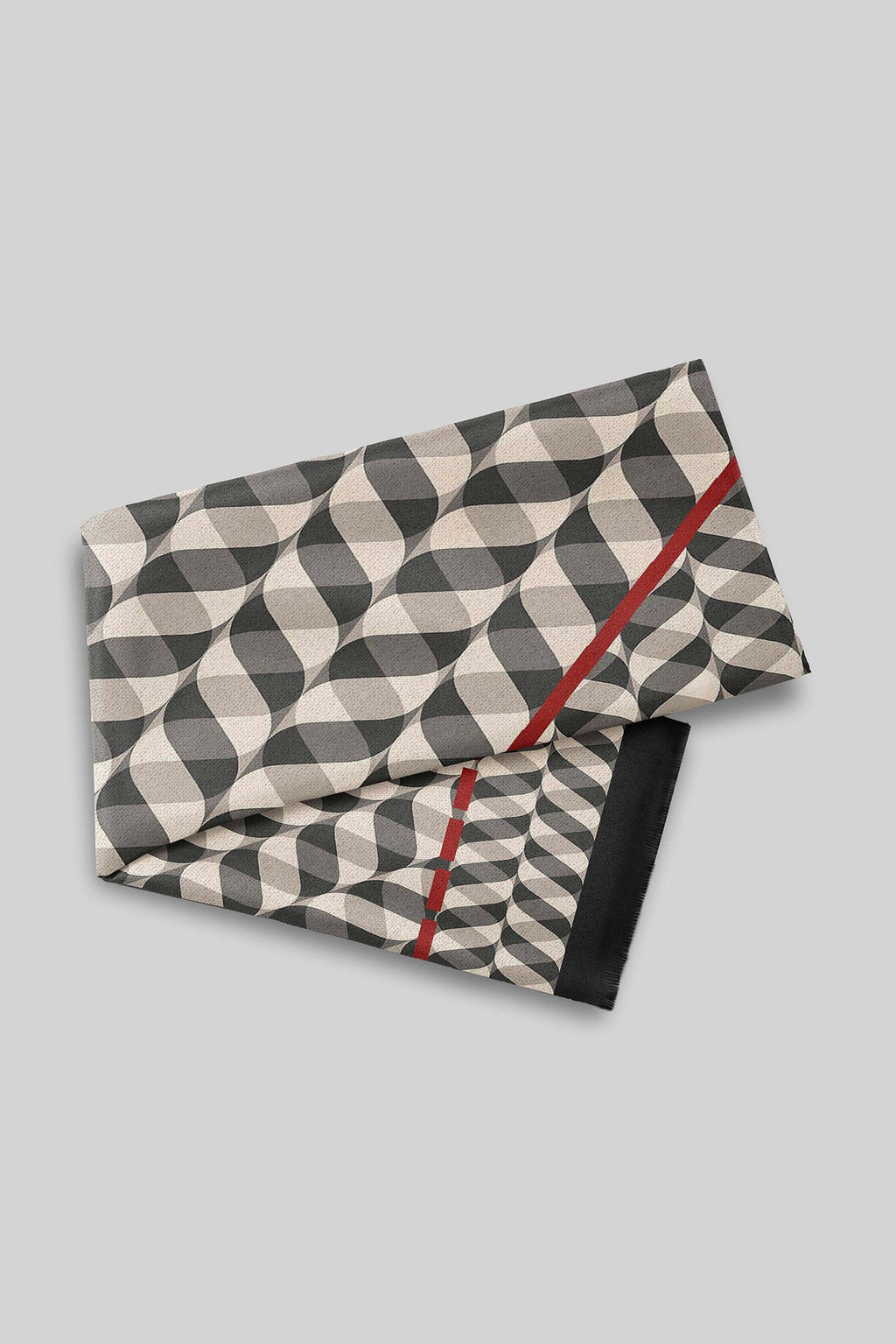 Chevron Printed Woollen Scarf